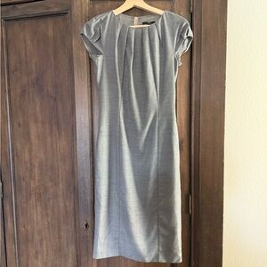 Boss Hugo Boss Cap Sleeve Pleated Neck Dress